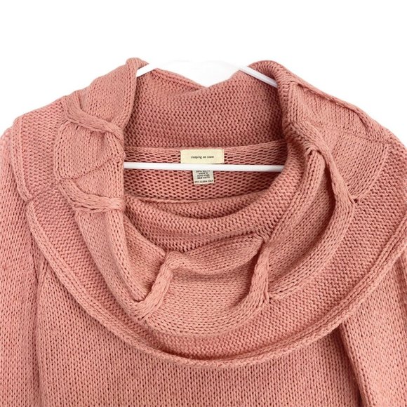 Anthro Sleeping on Snow Cable Cowl Neck Sweater XS - Picture 4 of 6